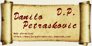 Danilo Petrašković vizit kartica
